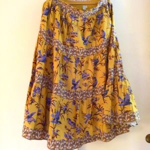 Sundance yellow and blue sz L skirt
